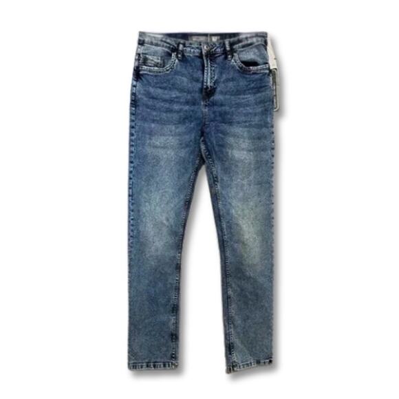Cultura Skinny Jeans Zip Whiskered Stretch Washed Denim Blue Women's Plus 20 NWT - Picture 1 of 10